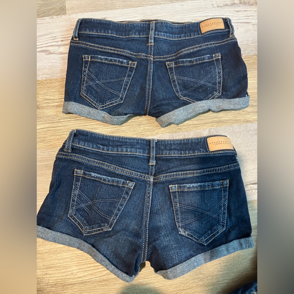 Aeropostale distressed shorty shorts 00 low rise